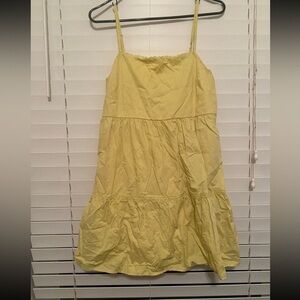 Wild Fable Yellow Tiered Lined Casual Young Women’s Dress- Medium